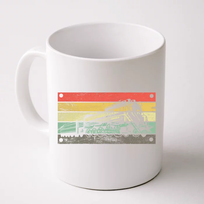 Vintage Train Railroad Retro Gift Railroad Engineer Gift Meaningful Gift Front & Back Coffee Mug