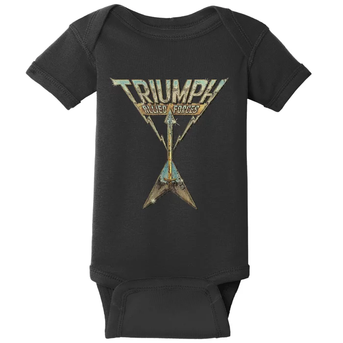 Vintage Triumph Retro Allied Forces Bass Music Instrument Baby Bodysuit