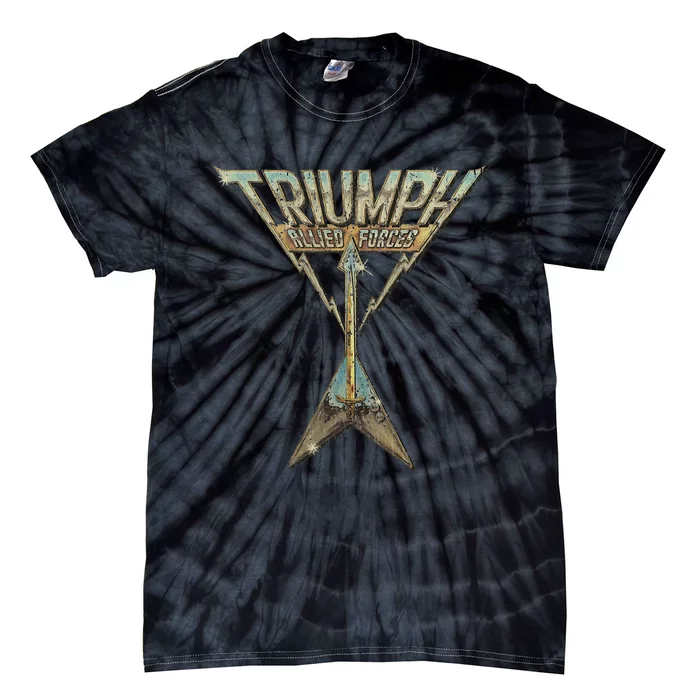 Vintage Triumph Retro Allied Forces Bass Music Instrument Tie-Dye T-Shirt