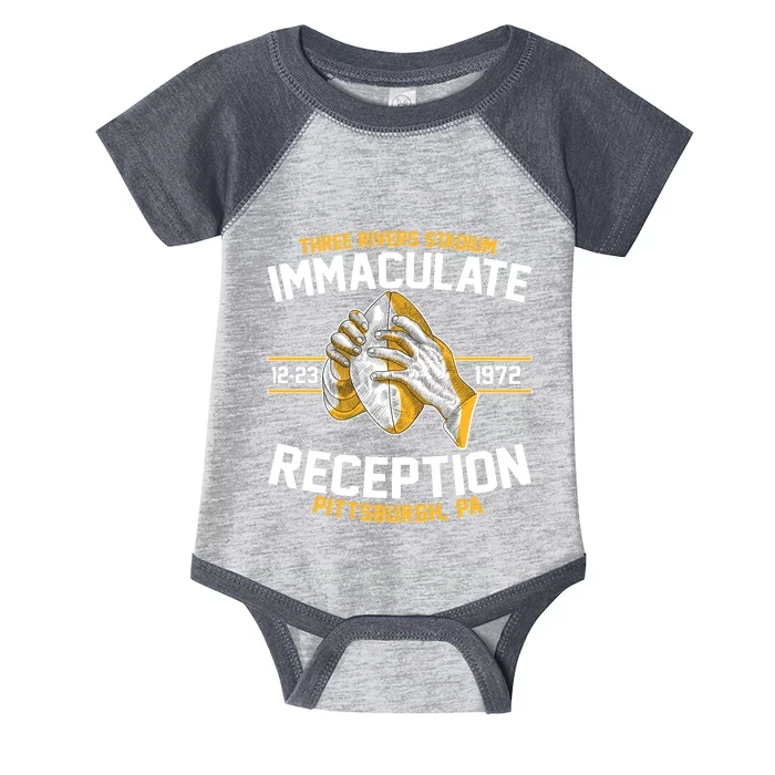 Vintage Three Rivers Stadium Immaculate Reception Football Infant Baby Jersey Bodysuit