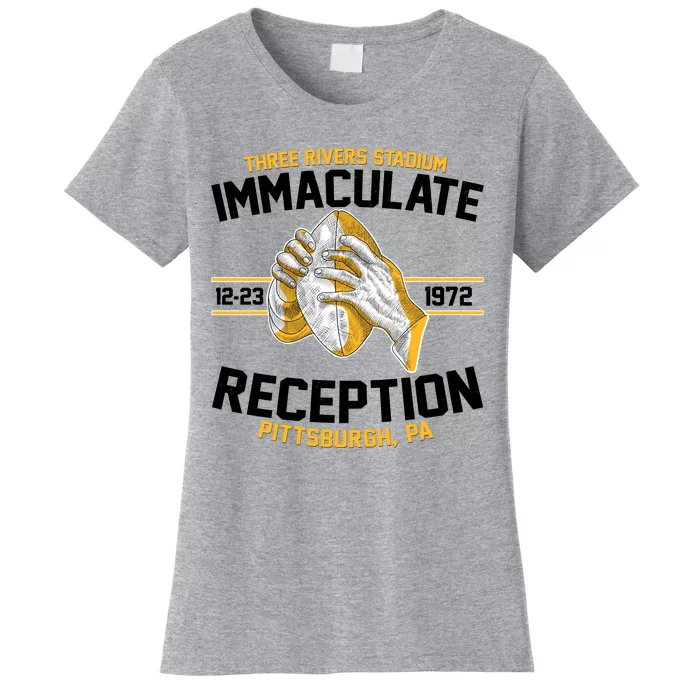 Vintage Three Rivers Stadium Immaculate Reception Football Women's T-Shirt