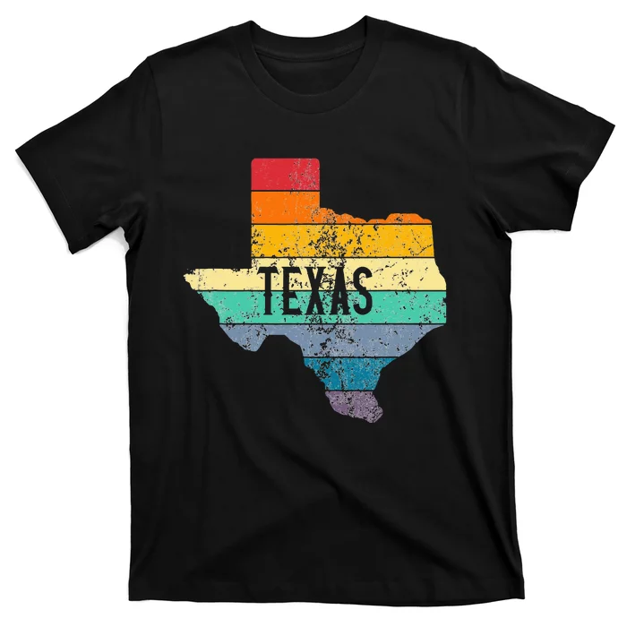 Vintage Texas Retro Sunset Distressed Apparel T-Shirt