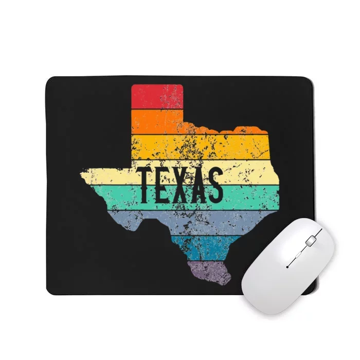 Vintage Texas Retro Sunset Distressed Apparel Mousepad