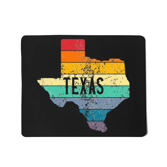 Vintage Texas Retro Sunset Distressed Apparel Mousepad