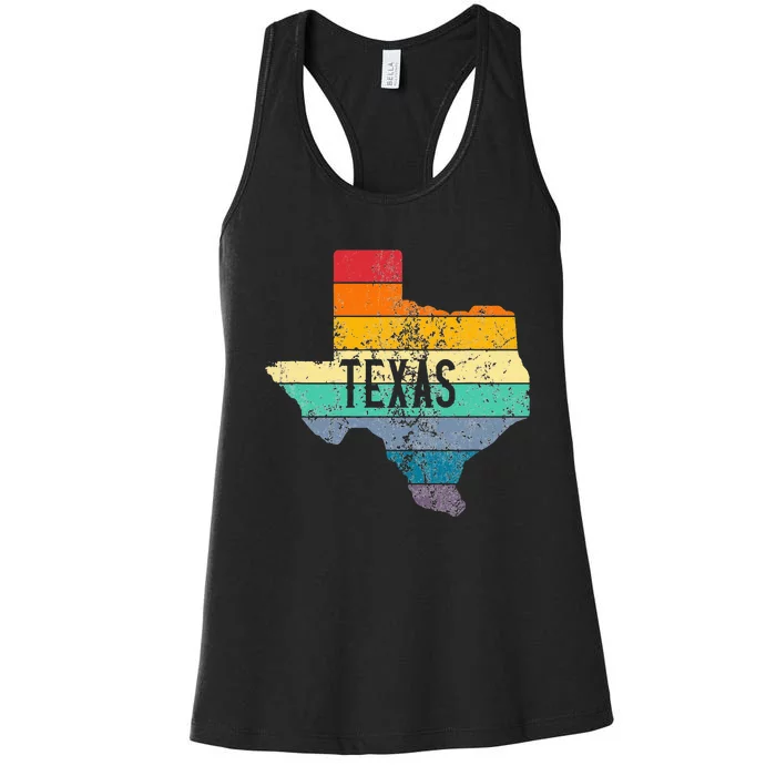 Vintage Texas Retro Sunset Distressed Apparel Women's Racerback Tank