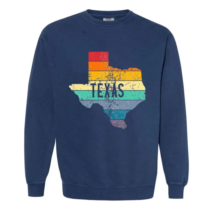 Vintage Texas Retro Sunset Distressed Apparel Garment-Dyed Sweatshirt