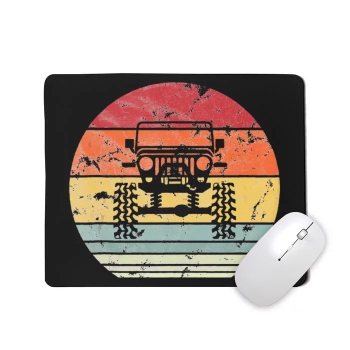 Vintage Truck Retro Sunset 4x4 Car Off Road Mousepad