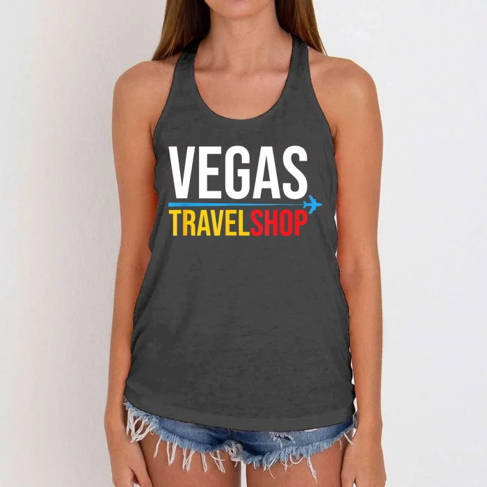 Vegas Travel Shop Las Vegas Nevada Women's Knotted Racerback Tank