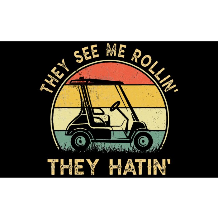 Vintage They See Me Rollin They Hatin Funny Golf Cart Meme Bumper Sticker