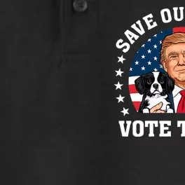 Vote Trump Save Our Pets Cats Dogs 2024 Make Pets Safe Again Dry Zone Grid Performance Polo