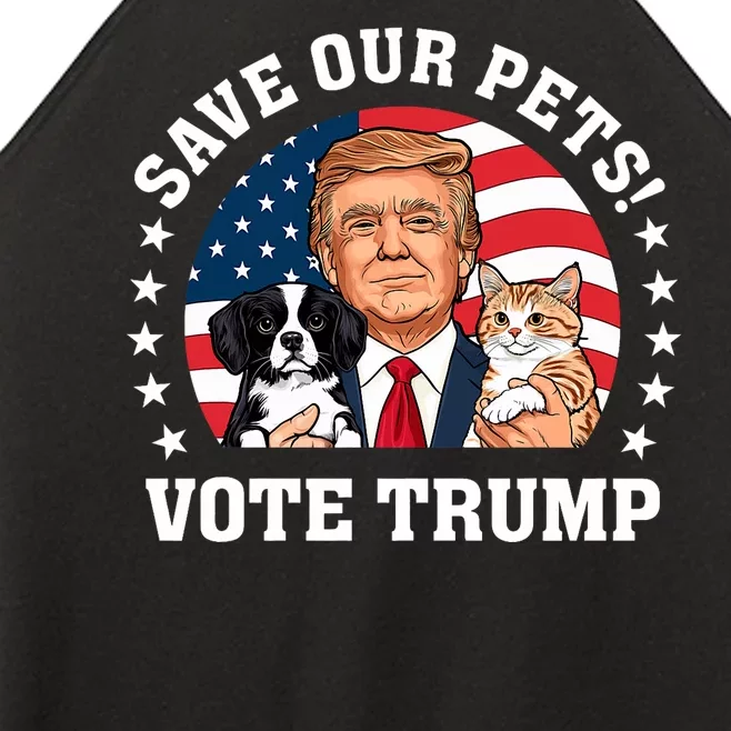 Vote Trump Save Our Pets Cats Dogs 2024 Make Pets Safe Again Women’s Perfect Tri Rocker Tank