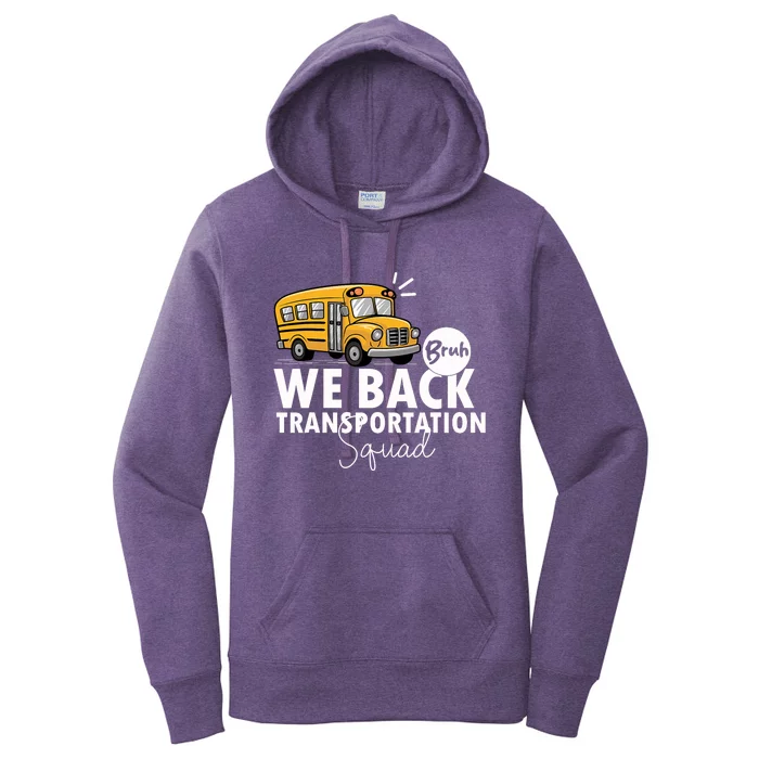 Vintage Transportation Squad Retro School Bus Driver Women's Pullover Hoodie