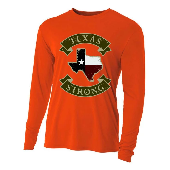 Vintage Texas Strong Logo Cooling Performance Long Sleeve Crew