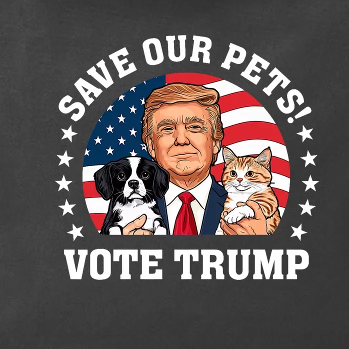 Vote Trump Save Our Pets Cats Dogs 2024 Make Pets Safe Again Zip Tote Bag