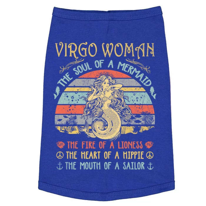 Virgo The Soul Of A Mermaid Vintage Birthday Great Gift Doggie Tank