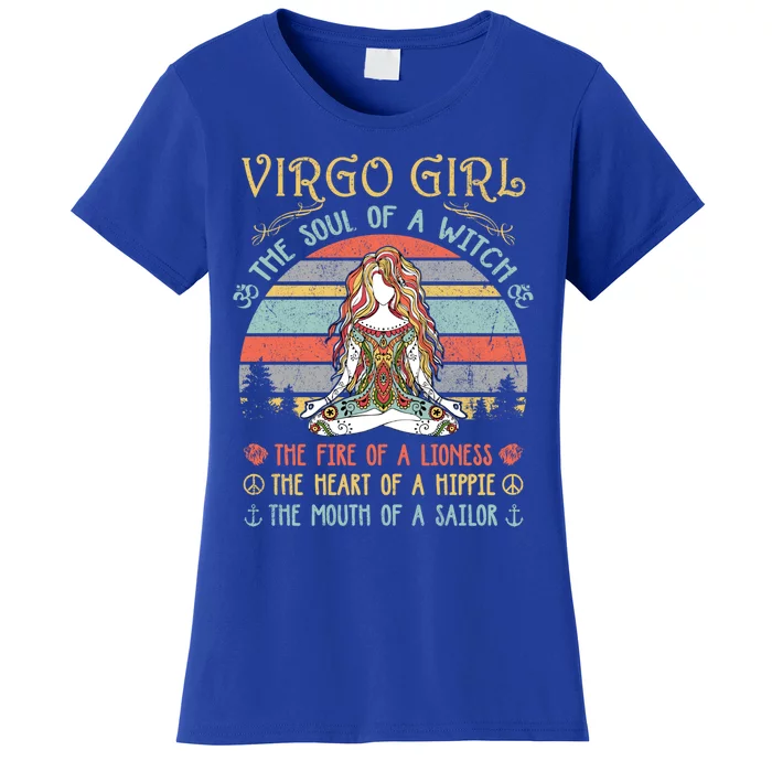 Virgo The Soul Of A Witch Vintage Birthday Gift Women's T-Shirt