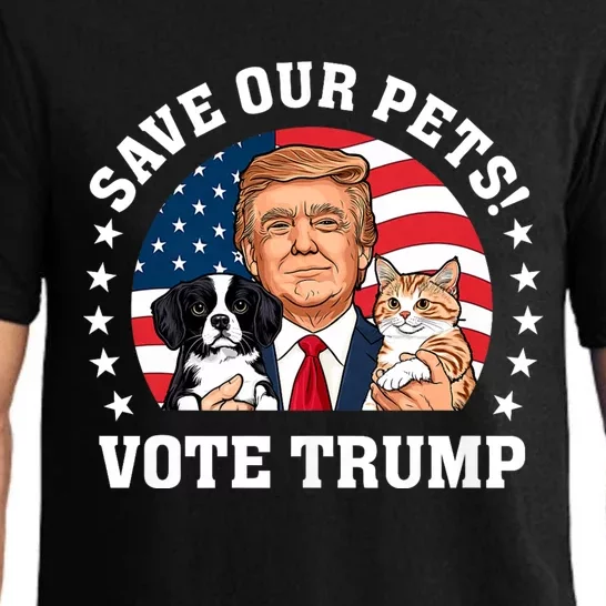 Vote Trump Save Our Pets Cats Dogs 2024 Make Pets Safe Again Pajama Set