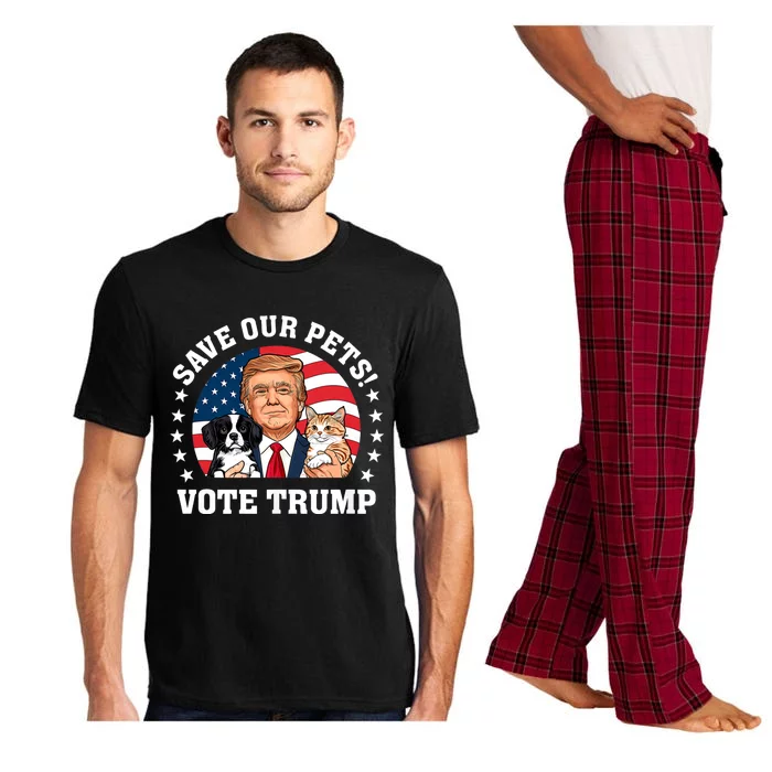 Vote Trump Save Our Pets Cats Dogs 2024 Make Pets Safe Again Pajama Set