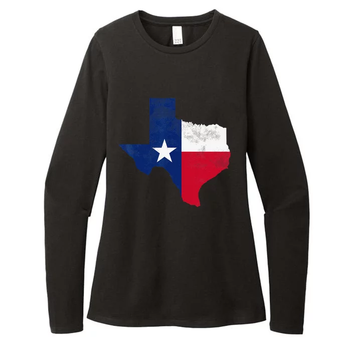 vintage Texas State USA Distressed Flag Grunge Womens CVC Long Sleeve Shirt