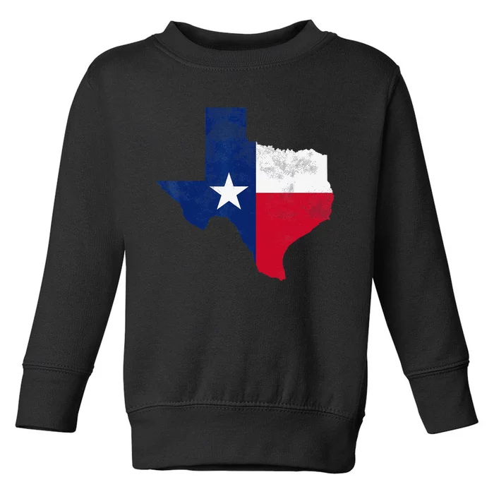 vintage Texas State USA Distressed Flag Grunge Toddler Sweatshirt