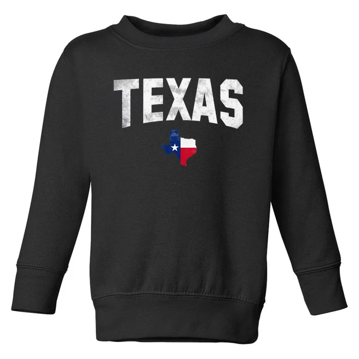 vintage Texas State USA Distressed Flag Grunge Toddler Sweatshirt