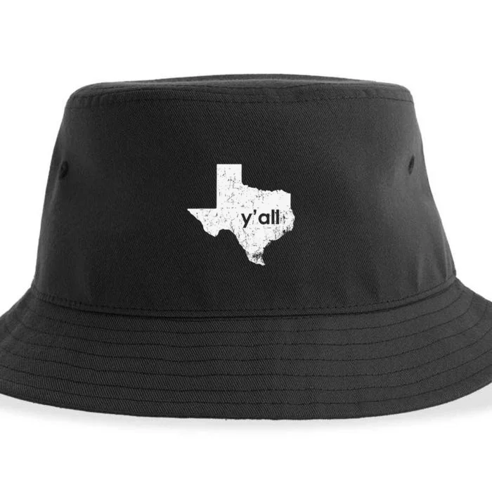 Vintage Texas State Of Texas YAll Tx State Funny Texas Sustainable Bucket Hat