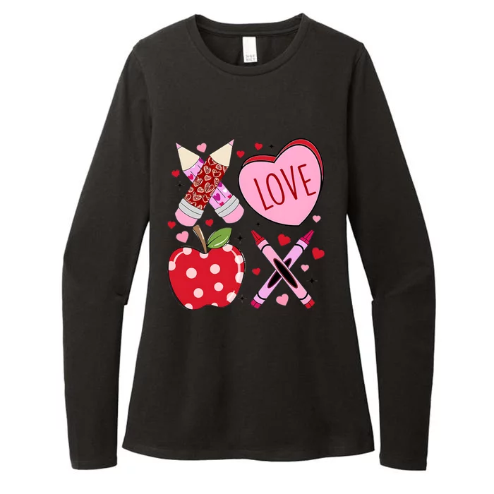 Valentine Teacher School Lover ValentineS Day Womens CVC Long Sleeve Shirt