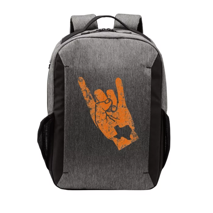 Vintage Texas State Silhouette Hook Em Hands Texan Pride Vector Backpack