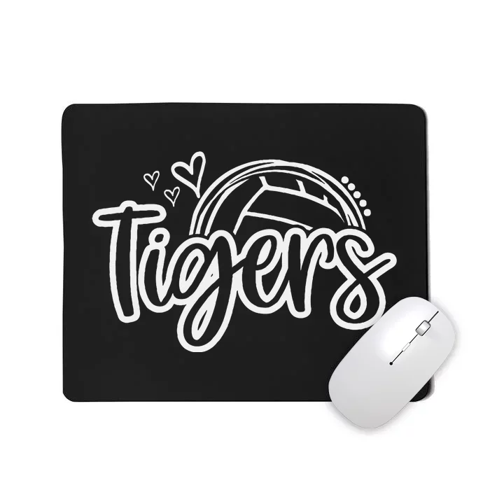 Volleyball Tigers School Sports Fan Team Spirit Mousepad