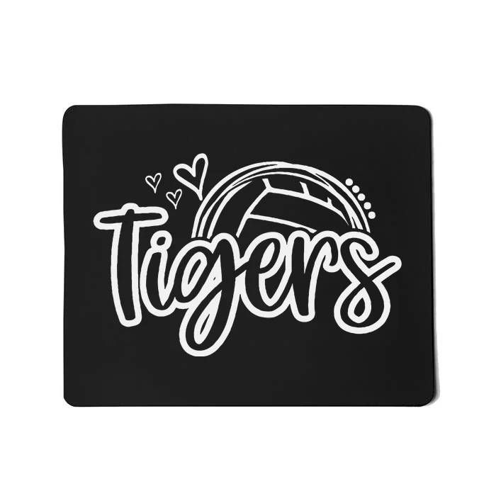 Volleyball Tigers School Sports Fan Team Spirit Mousepad