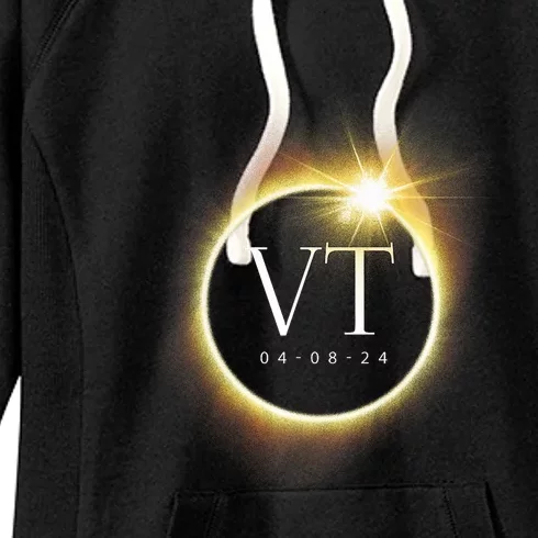 Vt Total Solar Eclipse 2024 Women's Fleece Hoodie