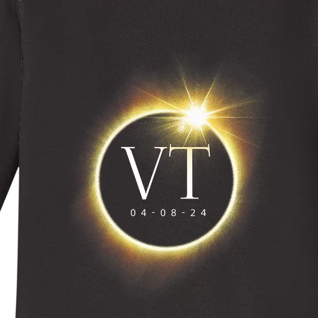 Vt Total Solar Eclipse 2024 Baby Long Sleeve Bodysuit