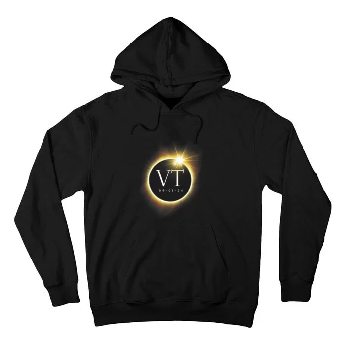 Vt Total Solar Eclipse 2024 Tall Hoodie