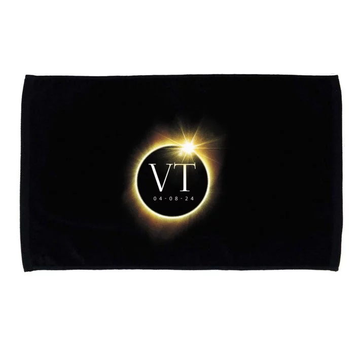 Vt Total Solar Eclipse 2024 Microfiber Hand Towel