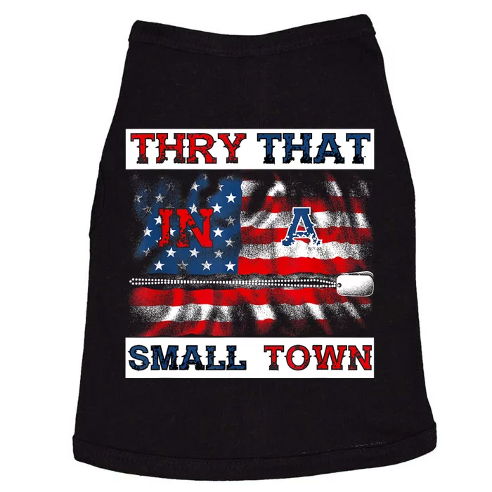 Vintage Try That In My Town American Flag For Women Men Doggie Tank