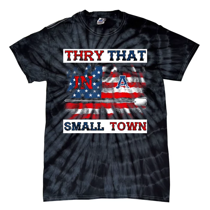 Vintage Try That In My Town American Flag For Women Men Tie-Dye T-Shirt