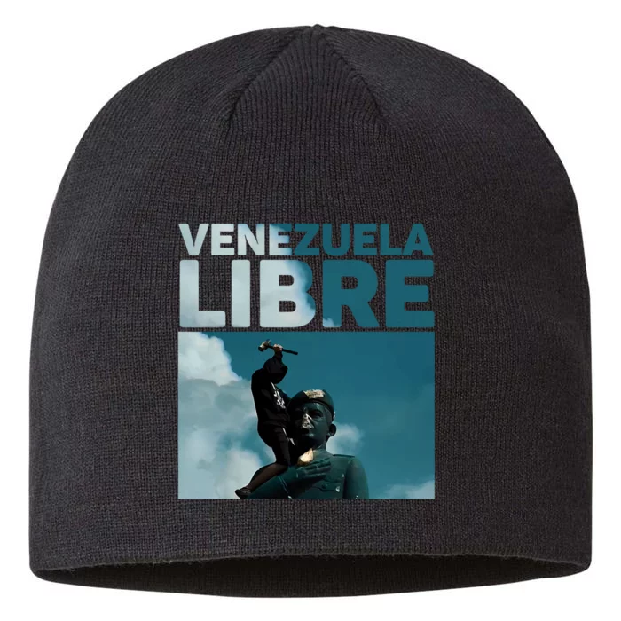 Venezuela To The End Fall Of The Statue Of Chavez 8 1/2in Sustainable Knit Beanie