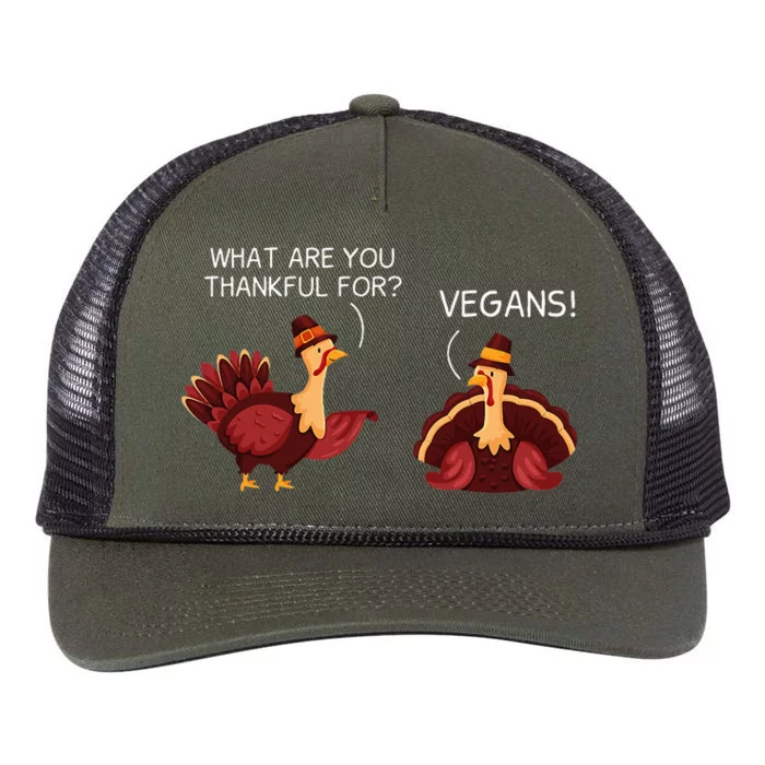 Vegan thanksgiving turkey what are you thankful for Retro Rope Trucker Hat Cap