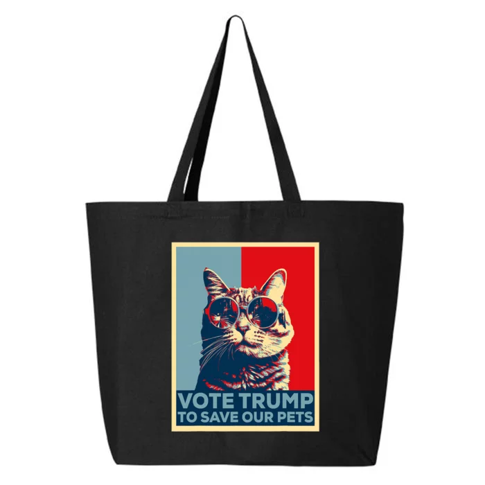 Vote Trump To Save Our Pets 2024 Poster Trump Cats & Dogs 25L Jumbo Tote