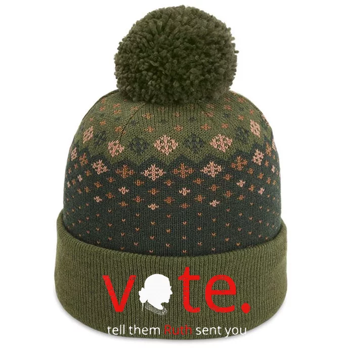 Vote Tell Them Ruth Sent You Feminist Rbg The Baniff Cuffed Pom Beanie