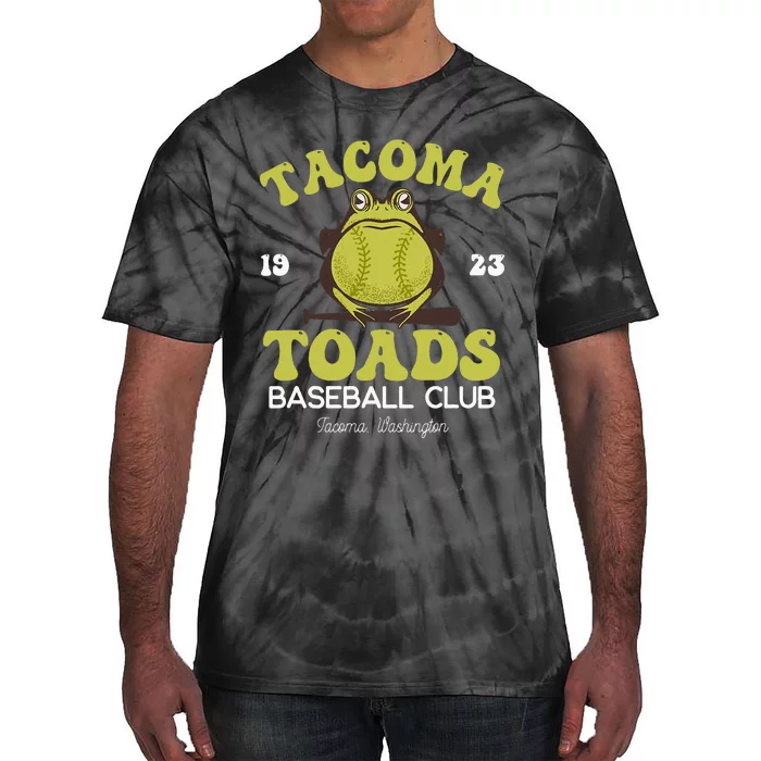 Vintage Tacoma Toads Retro Minor League Baseball Team Tie-Dye T-Shirt