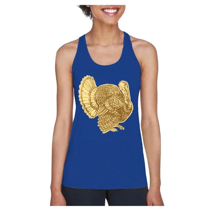 Vintage Thanksgiving Turkey Gift Women's Racerback Tank