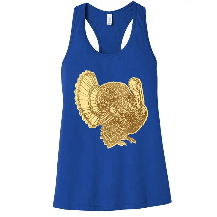 Vintage Thanksgiving Turkey Gift Women's Racerback Tank