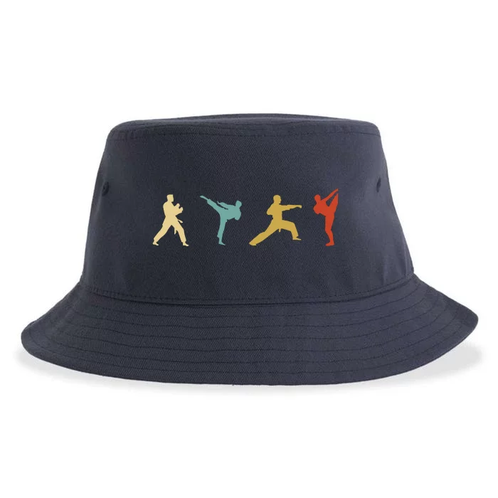 Vintage Taekwondo Tae Kwon Do Fighter Sustainable Bucket Hat