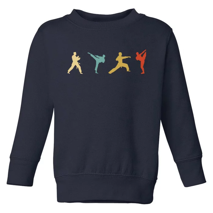 Vintage Taekwondo Tae Kwon Do Fighter Toddler Sweatshirt