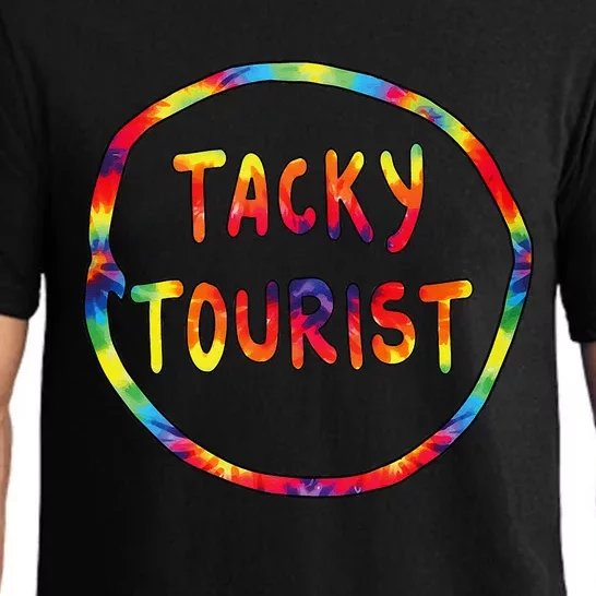 Vacation Tacky Tourist Costume Tie Dye Tacky Traveler Day Pajama Set