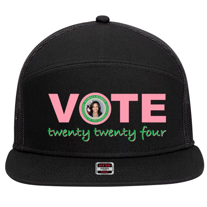 Vote Twenty Twenty Four 7 Panel Mesh Trucker Snapback Hat