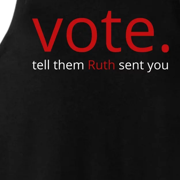 Vote Tell Them Ruth Sent You Funny American Ladies Tri-Blend Wicking Tank