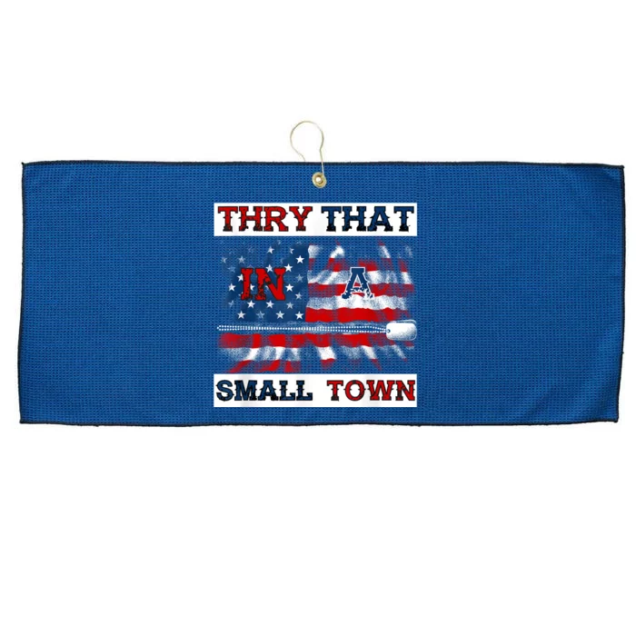 Vintage Try That In My Town American Flag For Women Men Large Microfiber Waffle Golf Towel