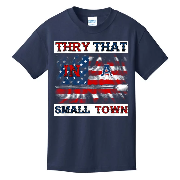 Vintage Try That In My Town American Flag For Women Men Kids T-Shirt